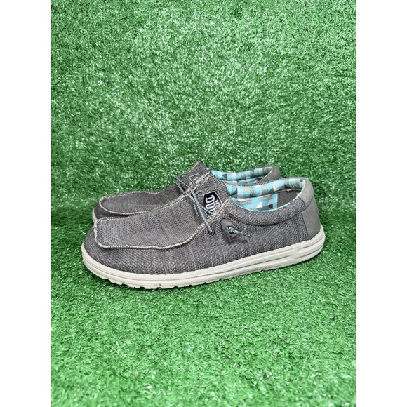 Hey Dude Wally Sox Shoes Mens Size 11 Gray Comfortable Slip On Sneaker Loafer - Picture 4 of 9
